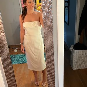 Bardot Strapless Dress White
